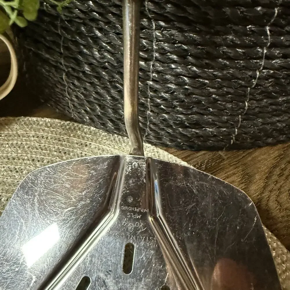 Foley MPLS Spatula Flipper VTG Wide Slotted Curved Stainless Steel Turner MCM